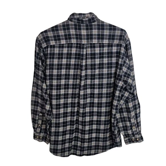 Carhartt Blue & Gray Plaid Flannel Shirt Men's Size XL - Picture 5 of 6